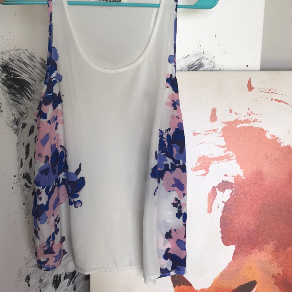 White floral blouse